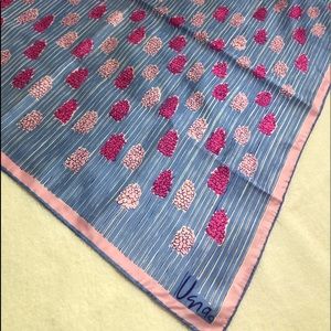 Vintage VERA Silk Blend Floral Scarf 25x26